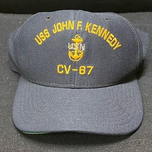 USS John F Kennedy CV-67 Military Hat Snapback Navy Blue USA Made